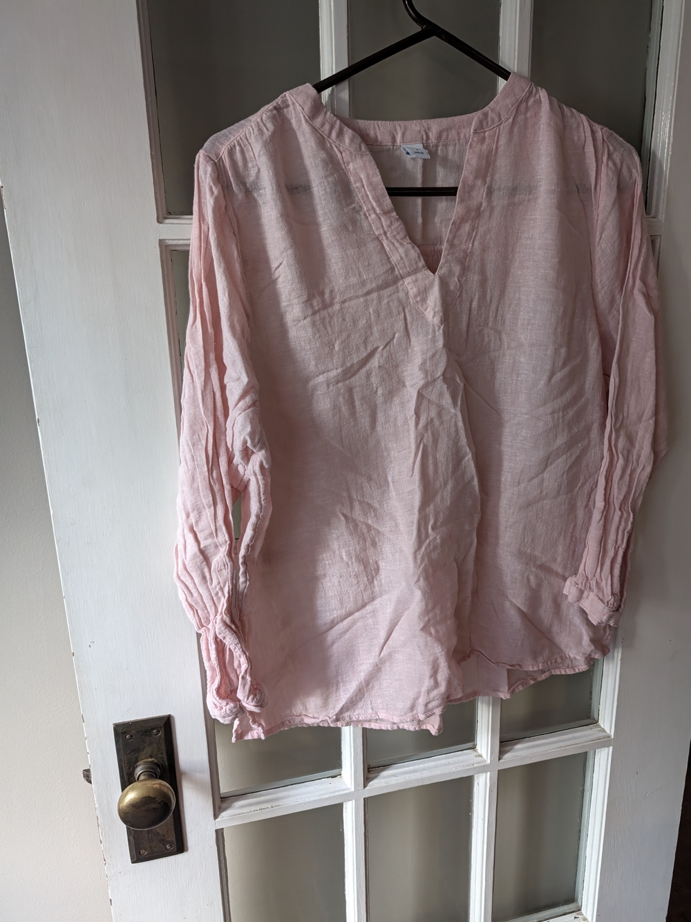 Old Navy Shirt Tunic Blouse Top Womens Size S Oversized Pink Casual Church Wear